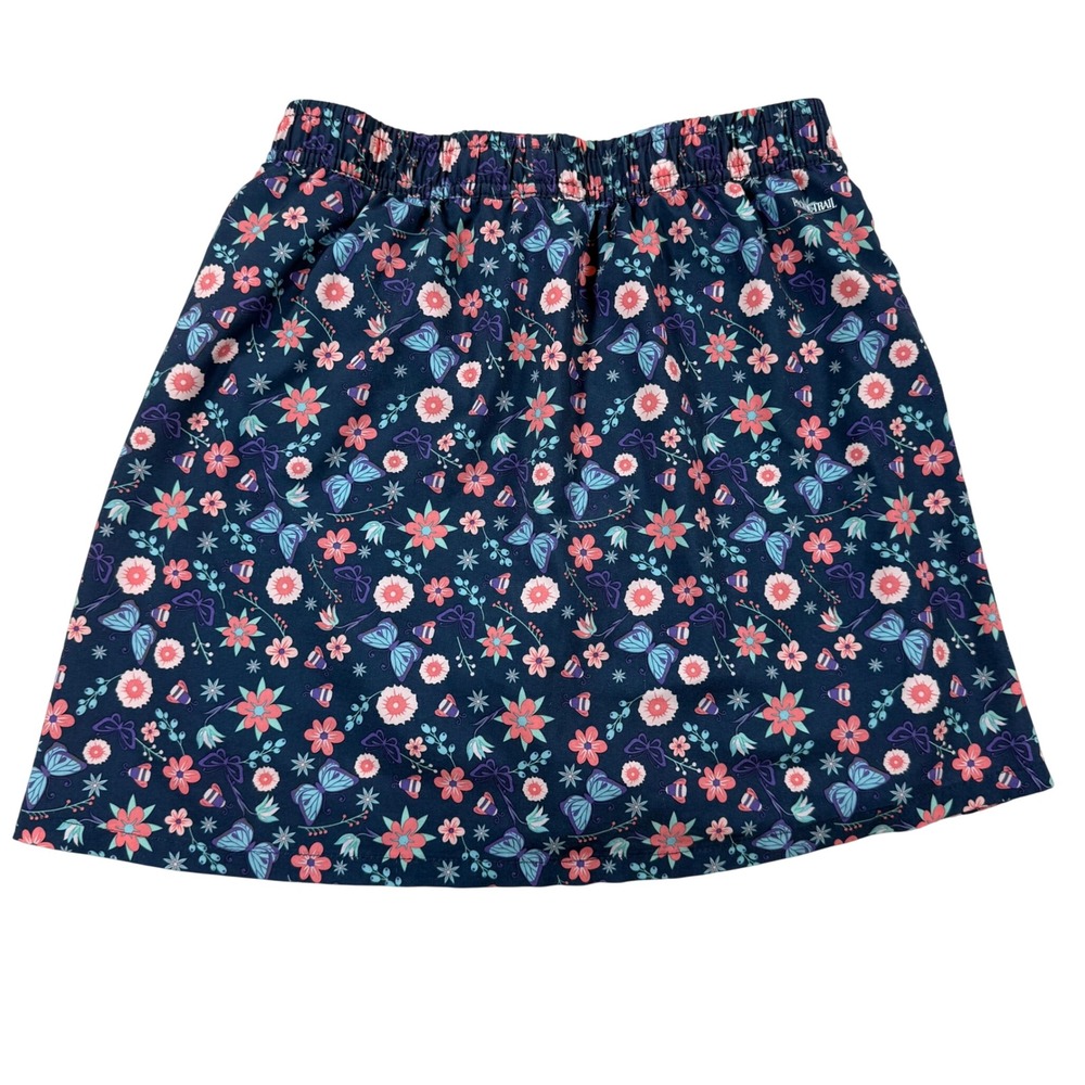Pacific Trail Girls Floral Butterfly Active Skort Navy Blue Size M 10/12 Pocket‎